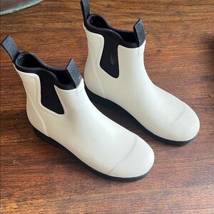White Ankle Rain Boots